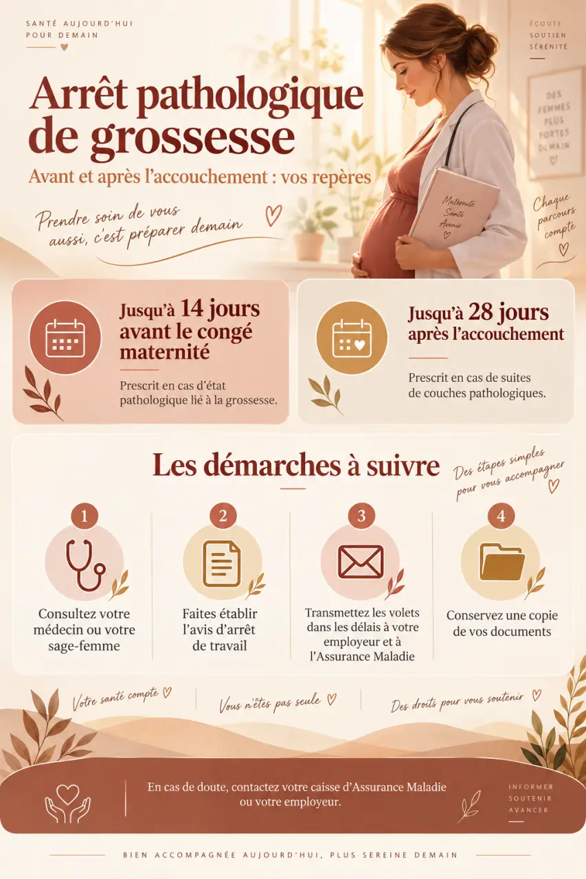 Arrêt pathologique de grossesse : 14 jours avant, 28 après et les démarches à suivre