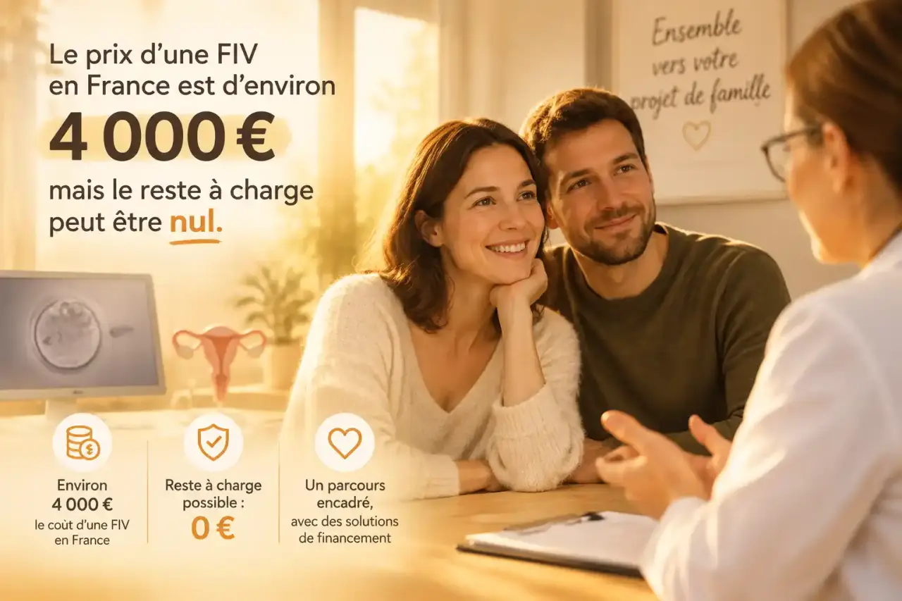 Le prix d’une FIV en France est d’environ 4 000 €, mais le reste à charge peut être nul